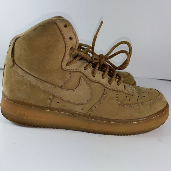 Nike Air Force 1 High 'Flax' Wheat Brown 922066-203 Boy’s 7Y - Picture 1 of 16